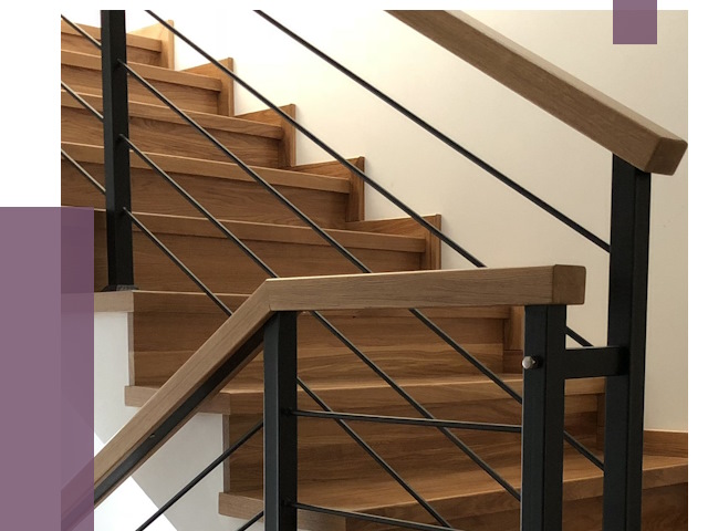 Обшивка металлической лестницы деревом в Королёве от 4419 руб.
