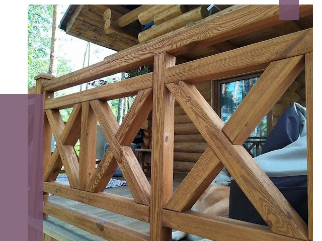 Деревянные перила под ключ в Королёве от 7798 руб. 