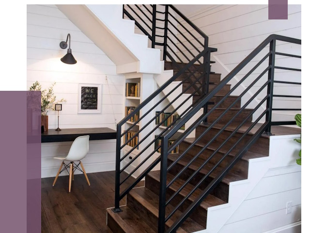 Перила для лестницы в доме в Королёве от 7538 руб. — ПРОЛЁТ-Кор