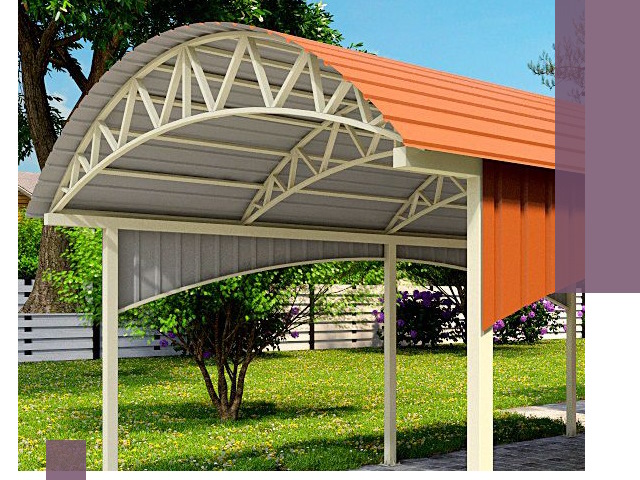 Навесы из профнастила под ключ в Королёве — установка и монтаж