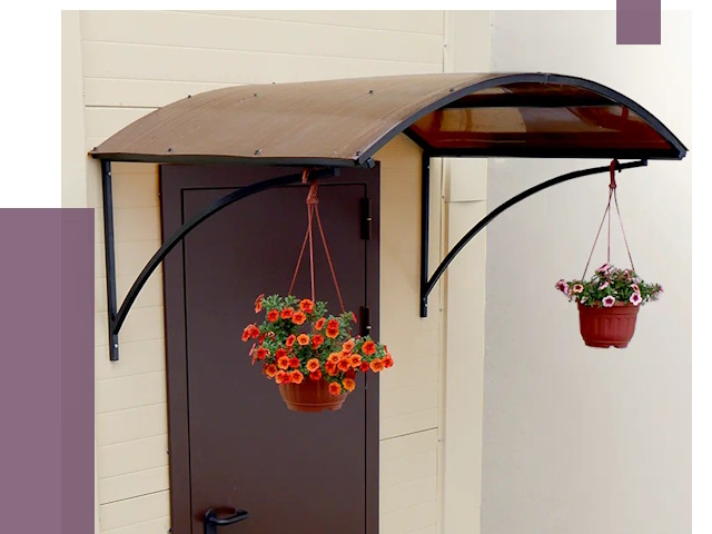 Козырьки над входом в Королёве от 15076 руб.  | ПРОЛЁТ-Кор