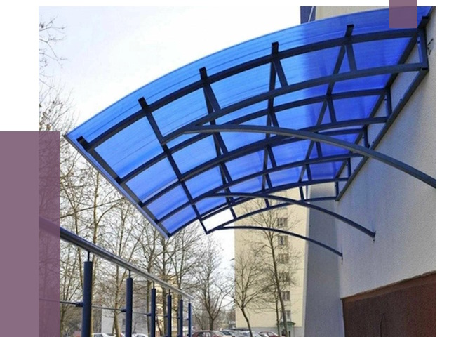 Козырьки из поликарбоната в Королёве от 4367 руб. под ключ | ПРОЛЁТ-Кор