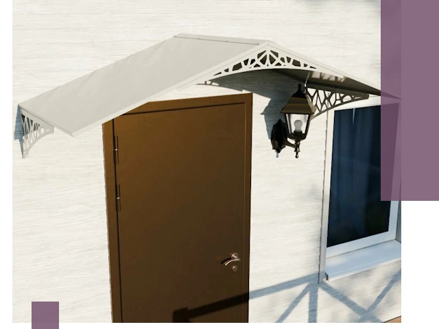 Металлические козырьки на входы и террасы в Королёве