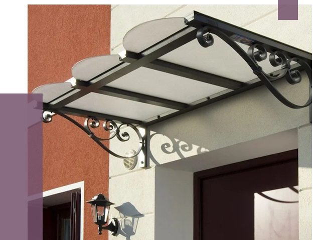 Односкатные козырьки в Королёве от 8526 руб.  | ПРОЛЁТ-Кор