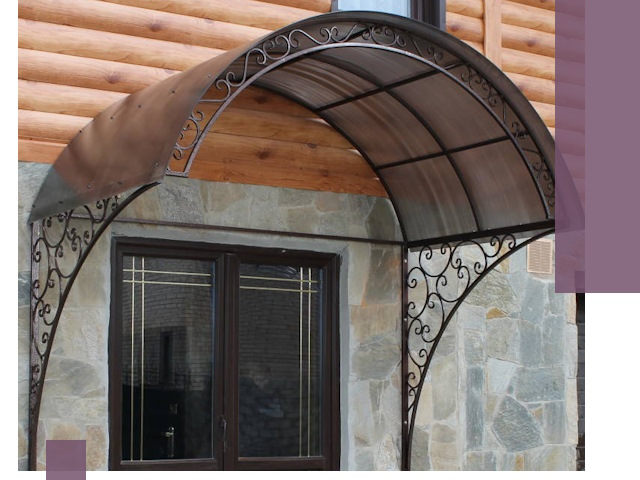 Арочные козырьки под ключ в Королёве: изготовление и монтаж
