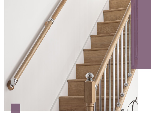 Пристенные поручни из стали и нержавейки под монтаж в Королёве